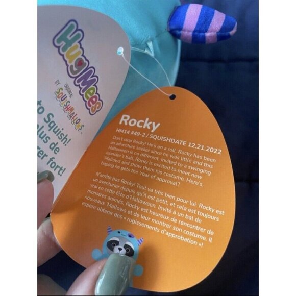 NWT SQUISHMALLOWS Halloween 2023 Rocky the Racoon in Monster Costume Huggies - Picture 4 of 4